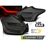 Achterlichten geschikt voor Ford Focus 3 15-18 hatchback smoke seq LED