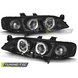 Koplampen geschikt voor Opel Vectra B 99-03 02 Angel Eyes zwart