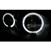Koplampen geschikt voor VW Golf 4 09 97-09 03 Angel Eyes zwart