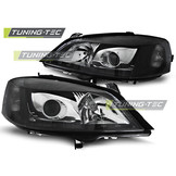Koplampen geschikt voor Opel Astra G 09 97-02 04 zwart H7