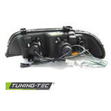 Koplampen dual halo rims geschikt voor BMW E39 09 95-06 03 zwart