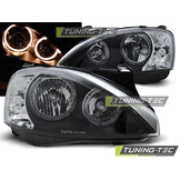 Koplampen geschikt voor Opel Corsa C 11 00-09 06 Angel Eyes zwart