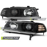 Koplampen geschikt voor Honda Prelude 02 92-01 97 Angel Eyes zwart