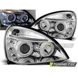Koplampen geschikt voor Renault Clio II 06 01-09 05 Angel Eyes chroom