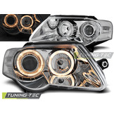 Koplampen dual halo rims geschikt voor VW Passat B6 3C 03 05-10 Angel Eyes chroom