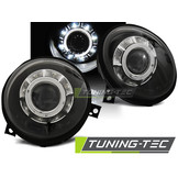 Koplampen met parkeerlicht geschikt voor VW Lupo 98-05 zwart