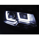 Koplampen dagrijlicht geschikt voor VW T5 2010-2015 U-Type zwart