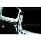 Koplampen dagrijlicht geschikt voor VW Golf 7 12-17 U-Type zwart with rood line GTI look