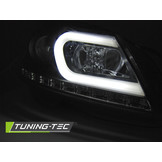 Koplampen met parkeerlicht geschikt voor Mercedes W204 11-14 zwart tube light