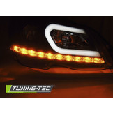 Koplampen met parkeerlicht geschikt voor Mercedes W204 11-14 zwart tube light