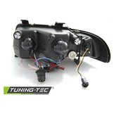 Koplampen dual halo rims geschikt voor Audi A4 11 94-12 98 Angel Eyes CCFL zwart