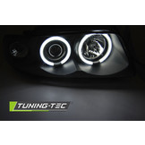 Koplampen dual halo rims geschikt voor Audi A4 11 94-12 98 Angel Eyes CCFL zwart