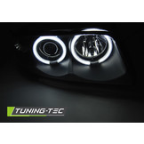 Koplampen dual halo rims geschikt voor Audi A4 11 94-12 98 Angel Eyes CCFL zwart