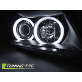 Koplampen dual halo rims geschikt voor BMW E90/E91 03 05-08 08 Angel Eyes CCFL zwart