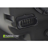 Koplampen dagrijlicht geschikt voor VW T6 15- zwart chroom LED DRL