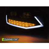 Koplampen dagrijlicht geschikt voor VW T6 15- zwart chroom LED DRL