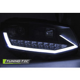 Koplampen dagrijlicht geschikt voor VW T6 15- zwart chroom LED DRL