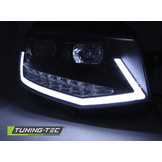 Koplampen dagrijlicht geschikt voor VW T6 15- zwart chroom LED DRL