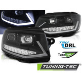 Koplampen dagrijlicht geschikt voor VW T6 15- zwart chroom LED DRL