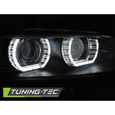 Koplampen xenon geschikt voor BMW E92/E93 06-10 Angel Eyes LED zwart afs HID