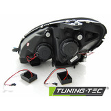 Koplampen met parkeerlicht geschikt voor Mercedes W204 07-10 zwart H7