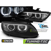 Koplampen xenon geschikt voor BMW E92/E93 06-10 Angel Eyes LED zwart HID
