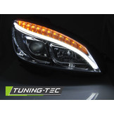 Koplampen met parkeerlicht geschikt voor Mercedes W204 07-10 chroom H7