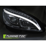 Koplampen met parkeerlicht geschikt voor Mercedes W204 07-10 chroom H7