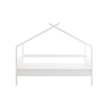 Huisbed kinderbed 90x200 grenenhout wit met lattenbodem