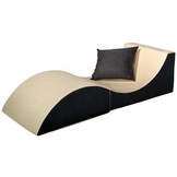 Relax sofa opvouwbaar beige & grijs