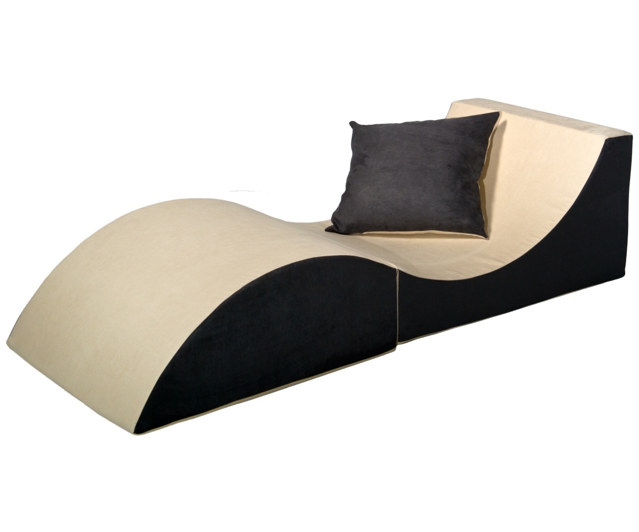 Relax sofa opvouwbaar beige & grijs
