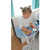 Kindersofa meubel schuim beige & grijs