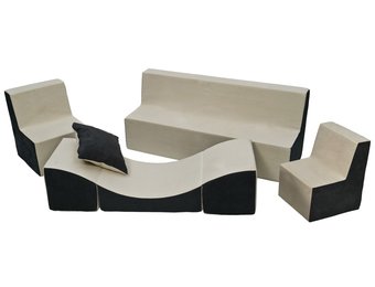 Peuter meubelset schuim uitgebreid beige & grijs