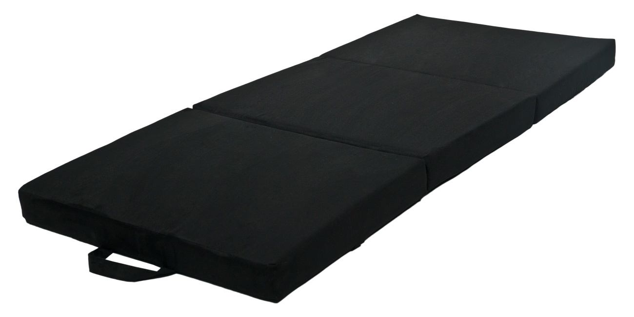 Opvouwbaar matras logeermatras 200x120x10 cm zwart
