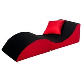 Relax sofa opvouwbaar zwart & rood