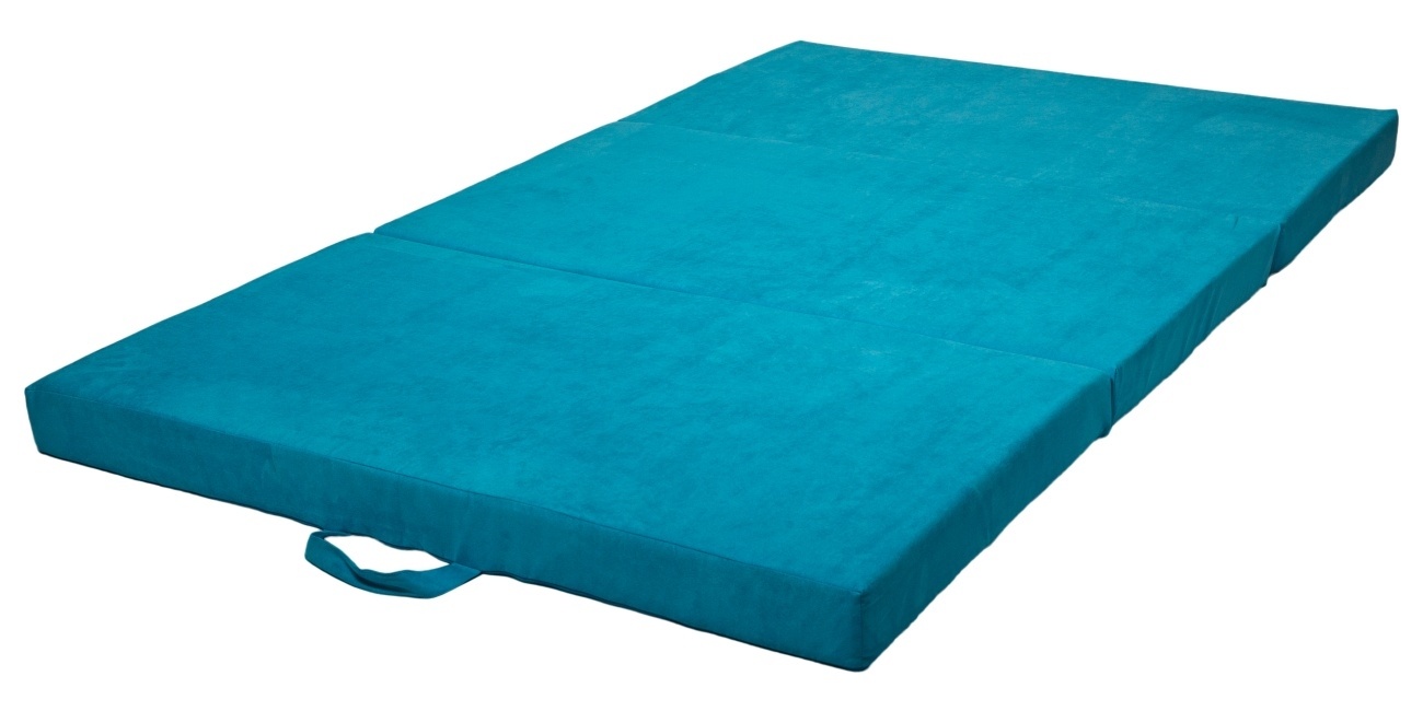 Opvouwbaar matras logeermatras 200x120x10 cm blauw