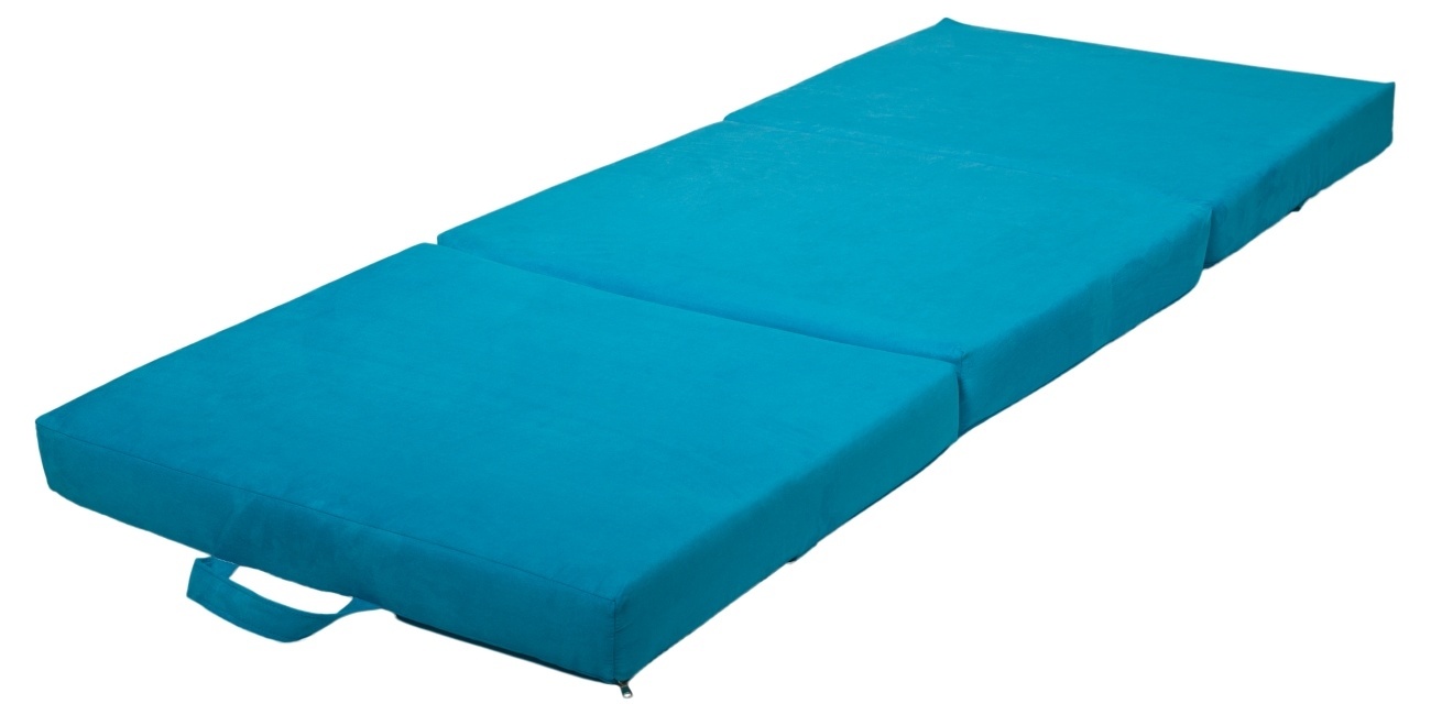Opvouwbaar matras logeermatras 200x80x10 cm blauw