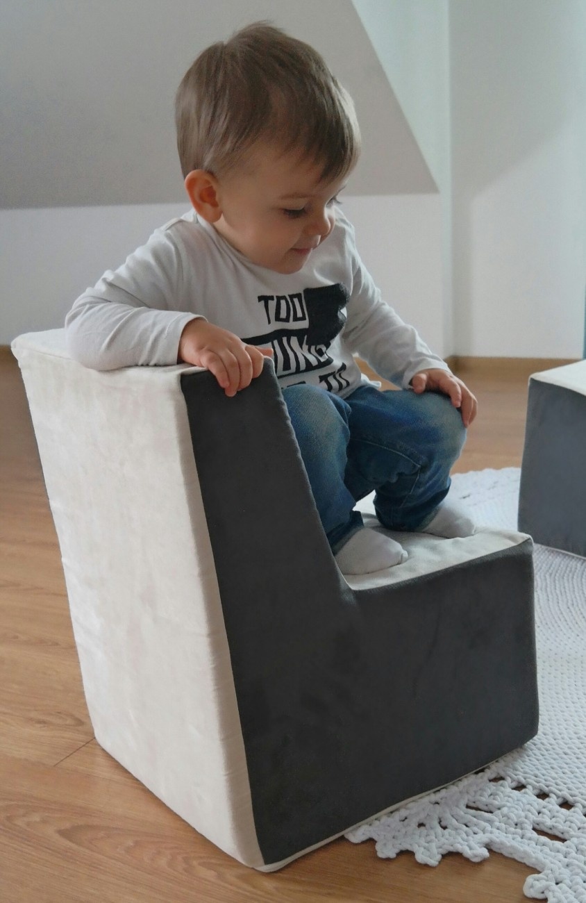 Kinderstoel schuim blauw