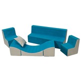 Peuter meubelset schuim uitgebreid blauw & beige