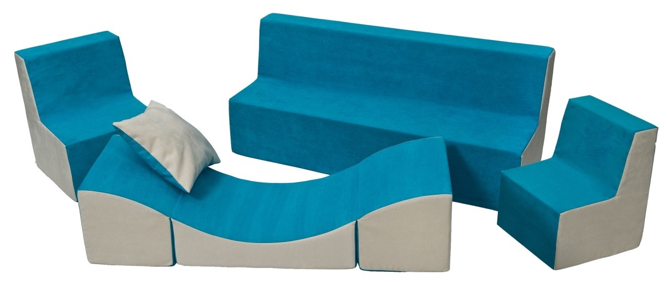 Peuter meubelset schuim uitgebreid blauw & beige