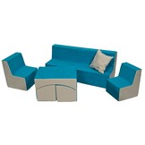 Peuter meubelset schuim uitgebreid blauw & beige
