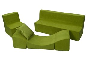 Schuim meubelset peuter compleet groen