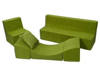 Schuim meubelset peuter compleet groen