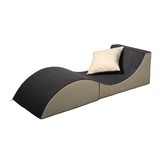 Relax sofa opvouwbaar grijs & beige