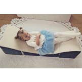 Kinder relaxstoel meubel schuim grijs & beige