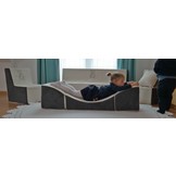 Kinder relaxstoel meubel schuim grijs & beige