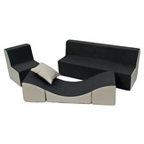 Schuim meubelset peuter compleet grijs & beige
