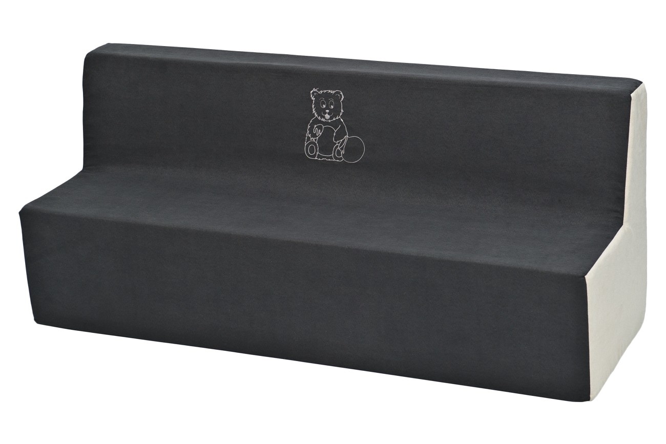 Kindersofa schuim grijs & beige