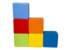 Schuimblokken bouwblokken 6 delige set meerdere kleuren