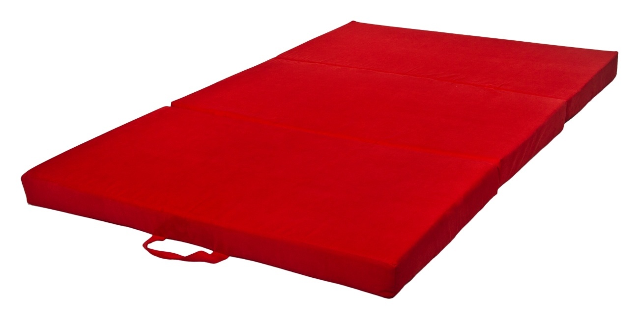 Opvouwbaar matras logeermatras 200x120x10 cm rood